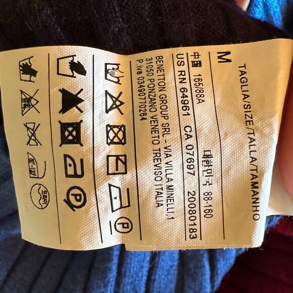 United Colors of Benetton Jersey Cashmere Sweater Size M - Picture 9 of 9